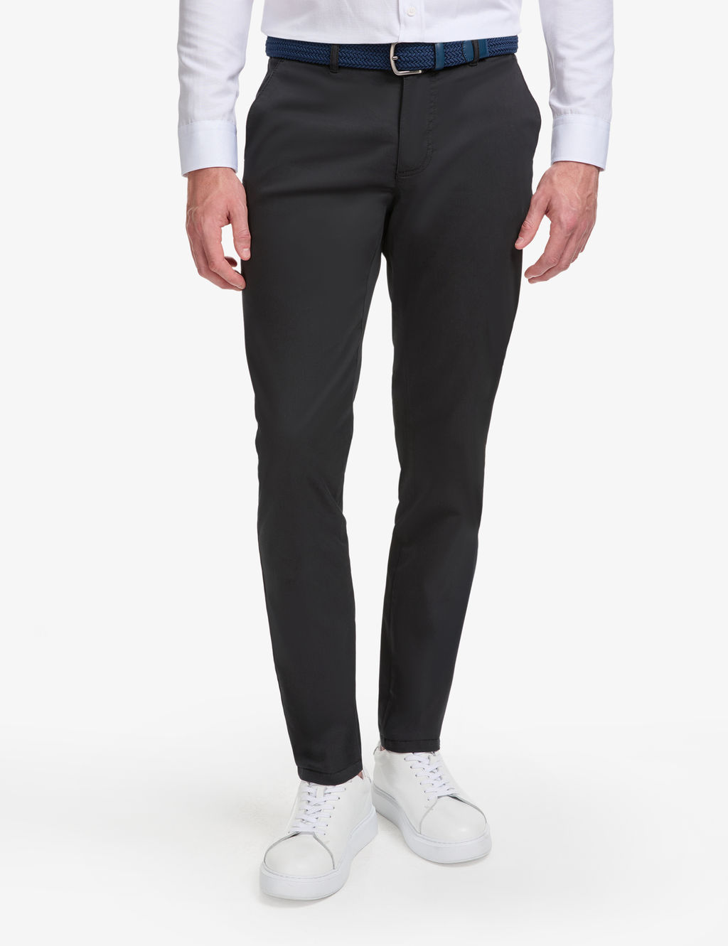Siyah Slim Fit Basic Kanvas Pantolon