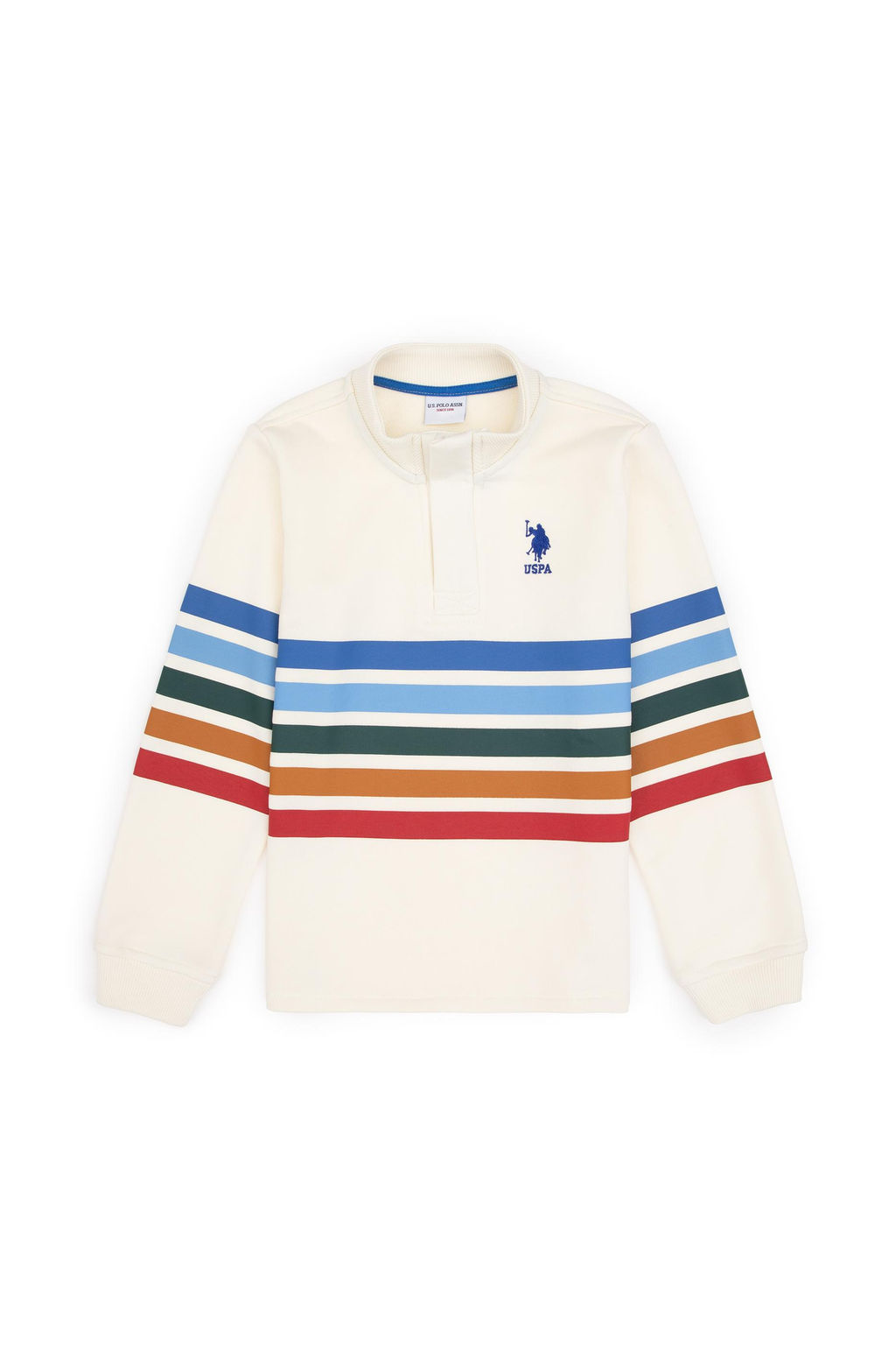Erkek _ocuk Krem Dik Yaka Sweatshirt - U.s. polo assn фото 2