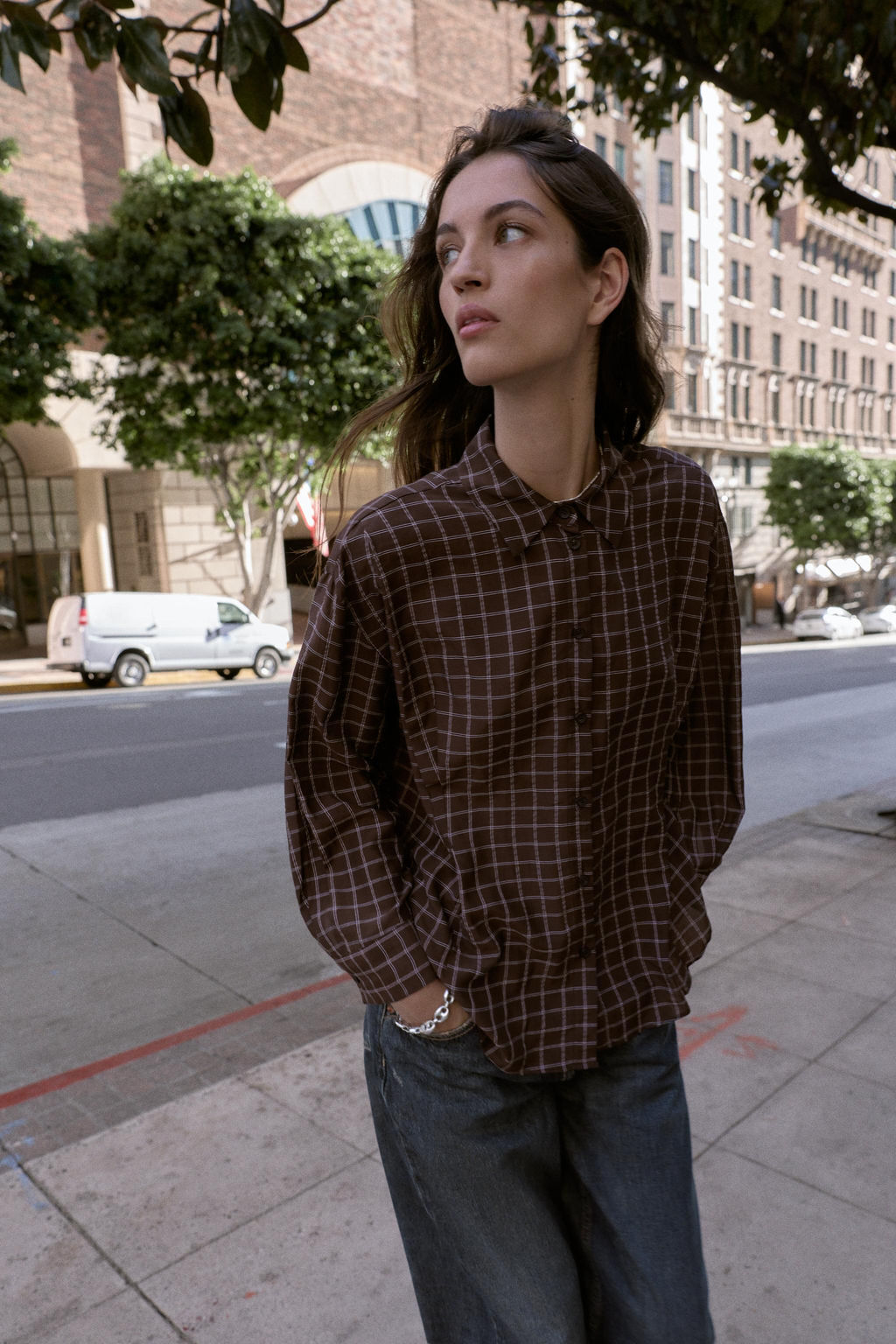 OVERSIZE CHECK SHIRT - Zara фото 4
