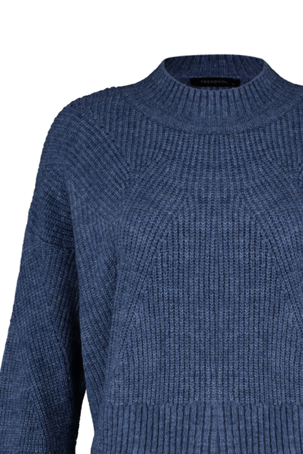 Indigo Yumusak Dokulu Basic Triko Kazak TWOAW22KZ0474