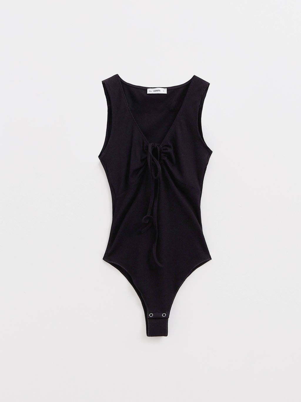 CONTE Боди в рубчик с декоративным вырезом LBD 2623 black - Conte elegant фото 4