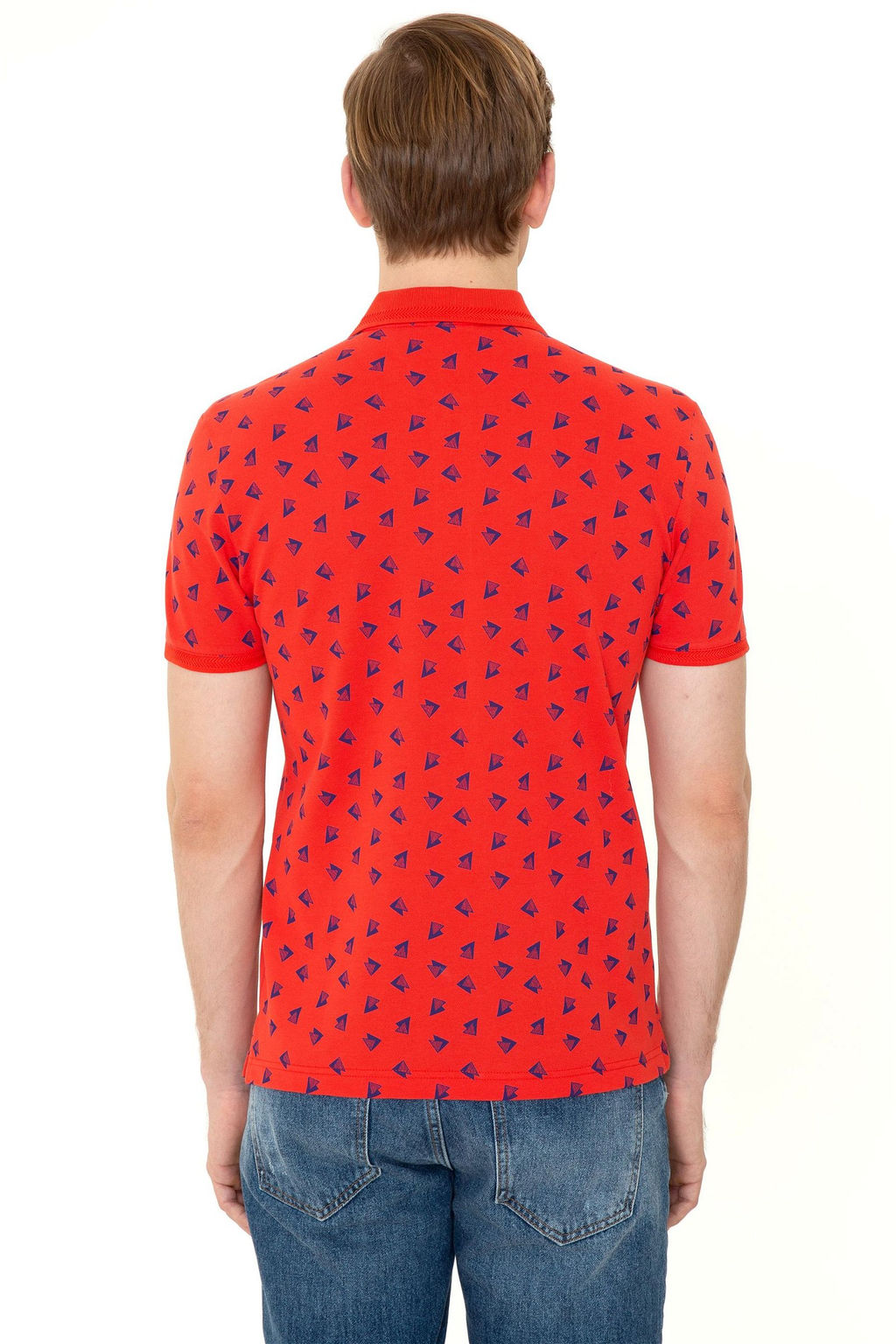 U. S. Polo Assn Мужская красная футболка с воротником-поло - U.s. polo assn фото 10