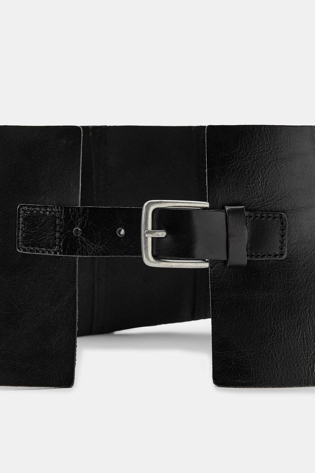 TEXTURED LEATHER OBI BELT - Zara фото 6