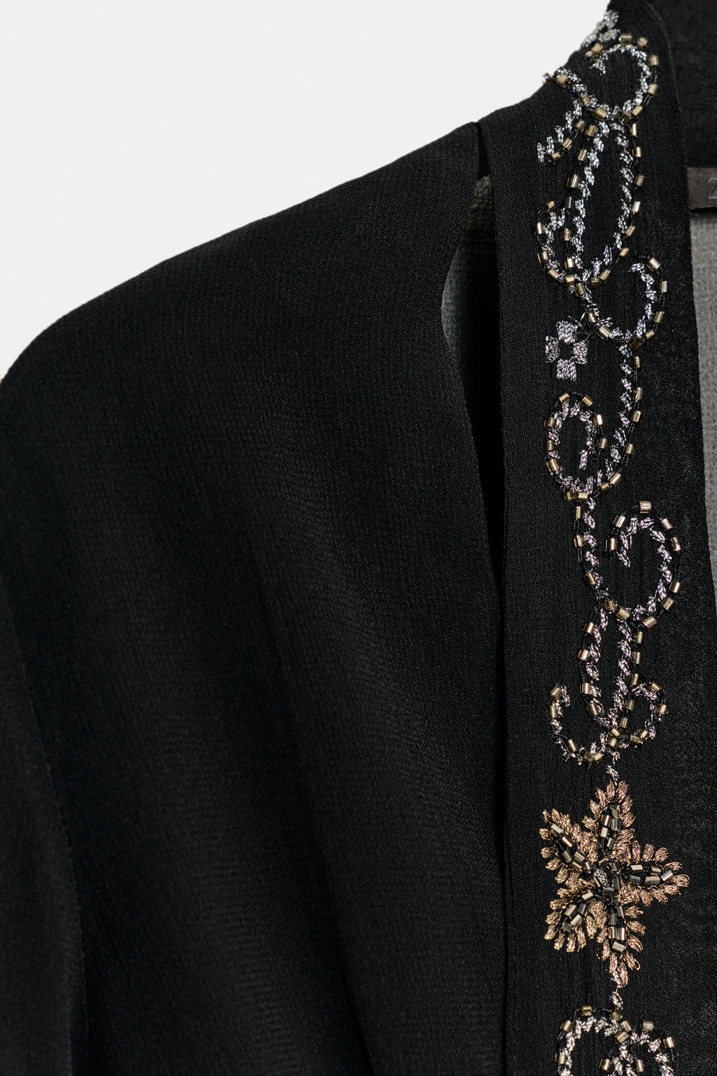 EMBROIDERED GEORGETTE FOULARD SHIRT - Zara фото 8