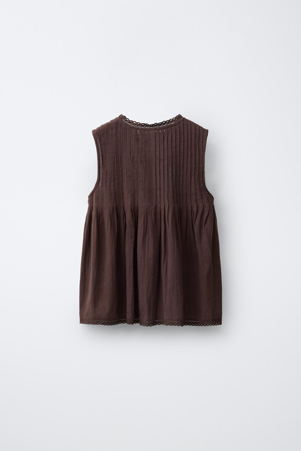 BLUSA PUNTILLA JARETAS / Marr?n oscuro - Zara фото 3