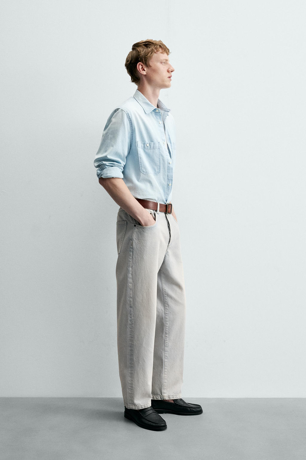 CAMISA REGULAR FIT DENIM / Azul - Zara фото 4
