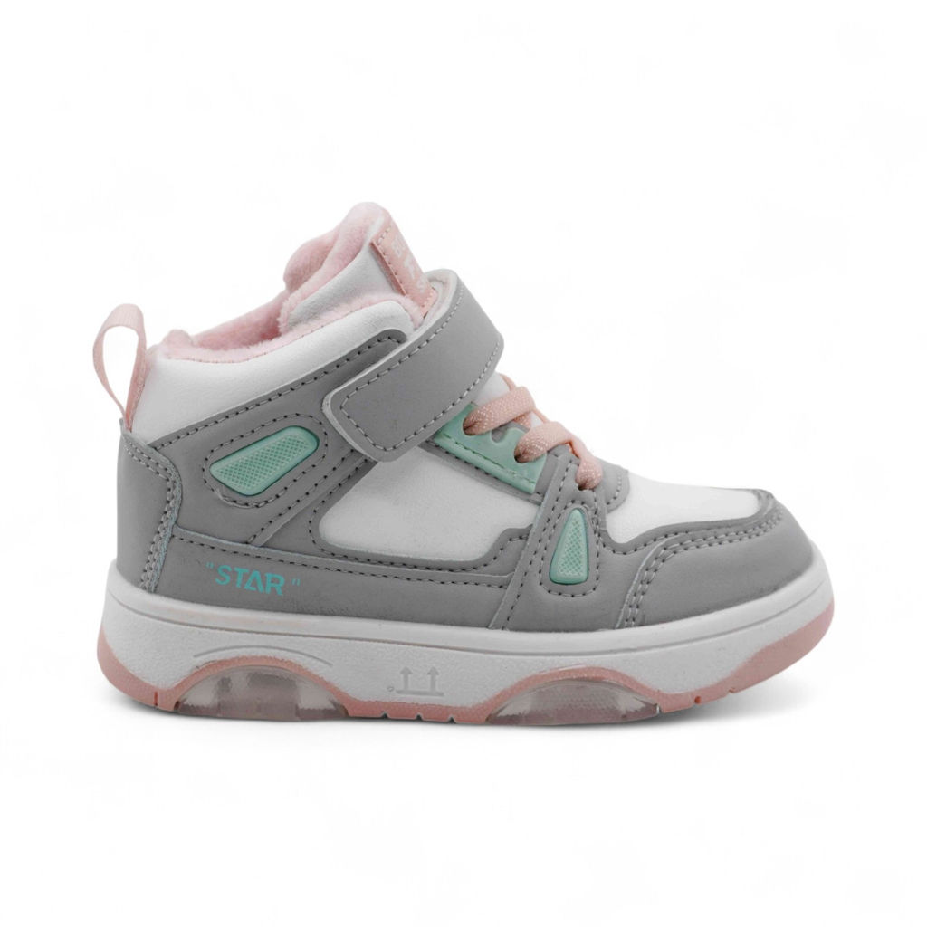 Кроссовки высокие демисезонные В7778-23 серые - BONCY фото 2