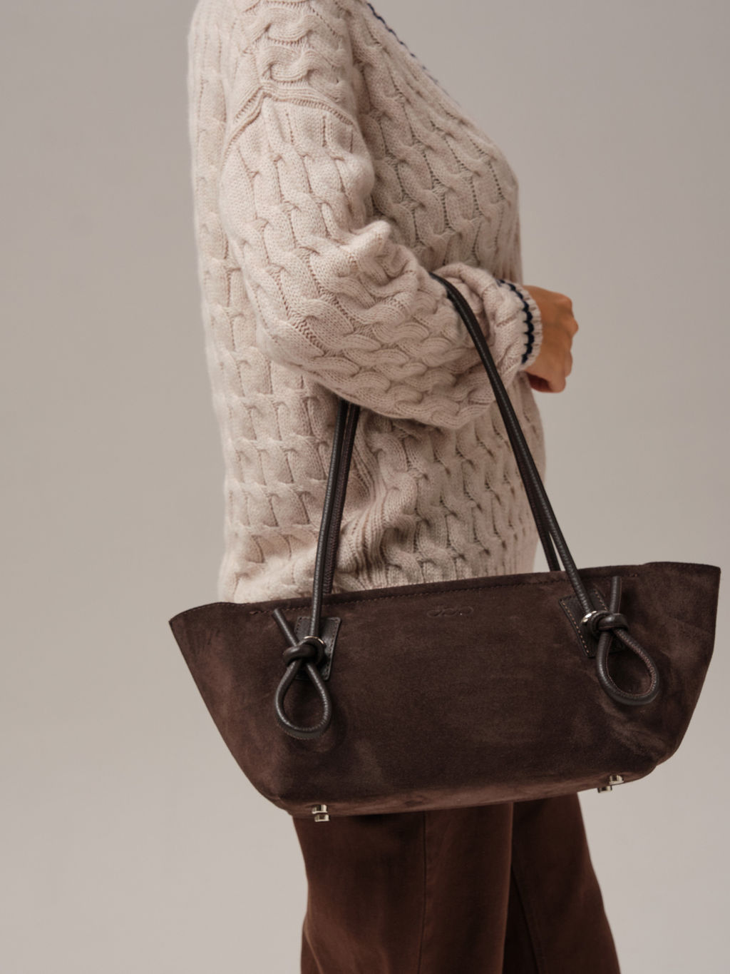 Замшевая сумка Linda DBR 31340 темно-коричневый  фото 4