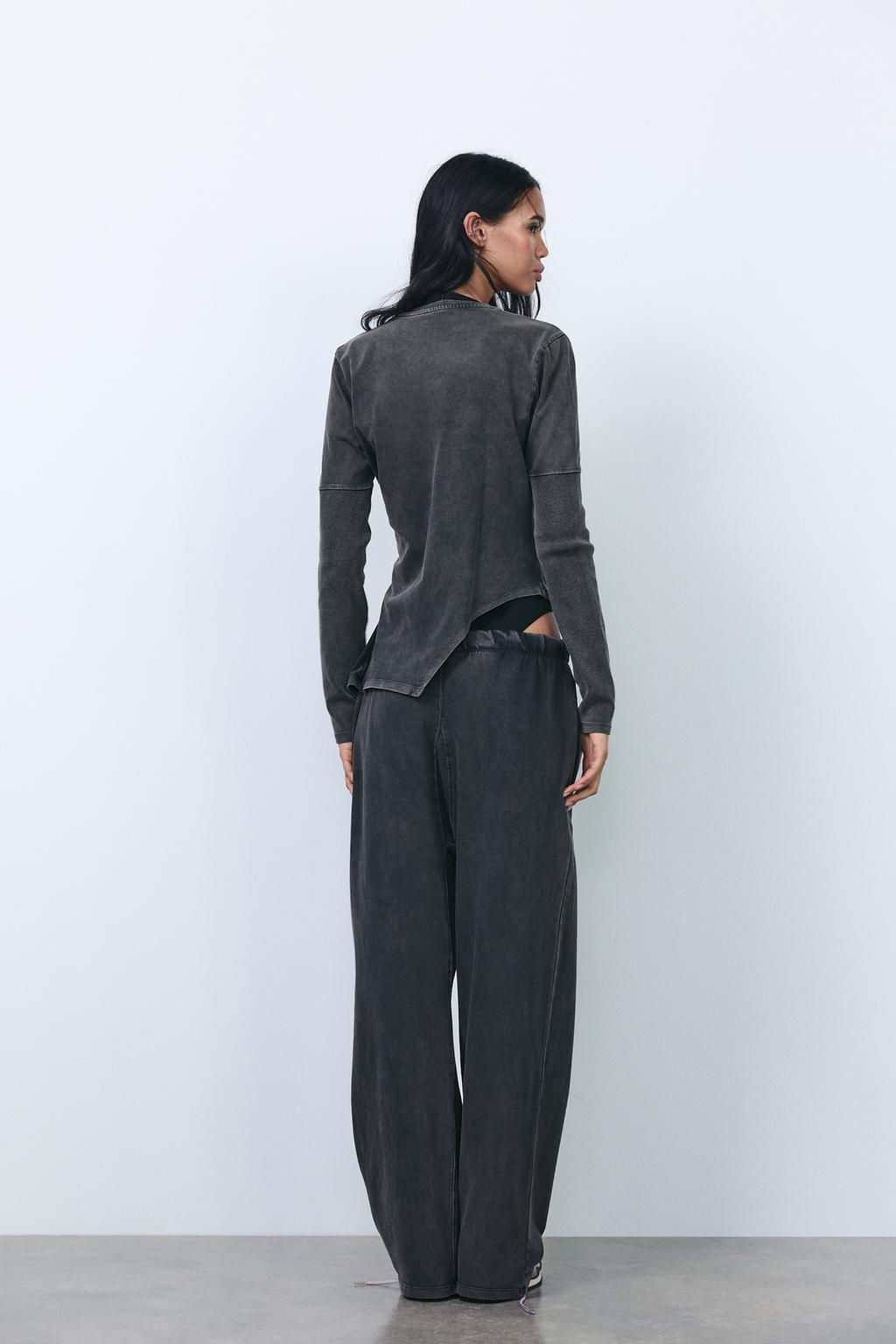 WASHED-EFFECT BAGGY TROUSERS - Zara фото 4