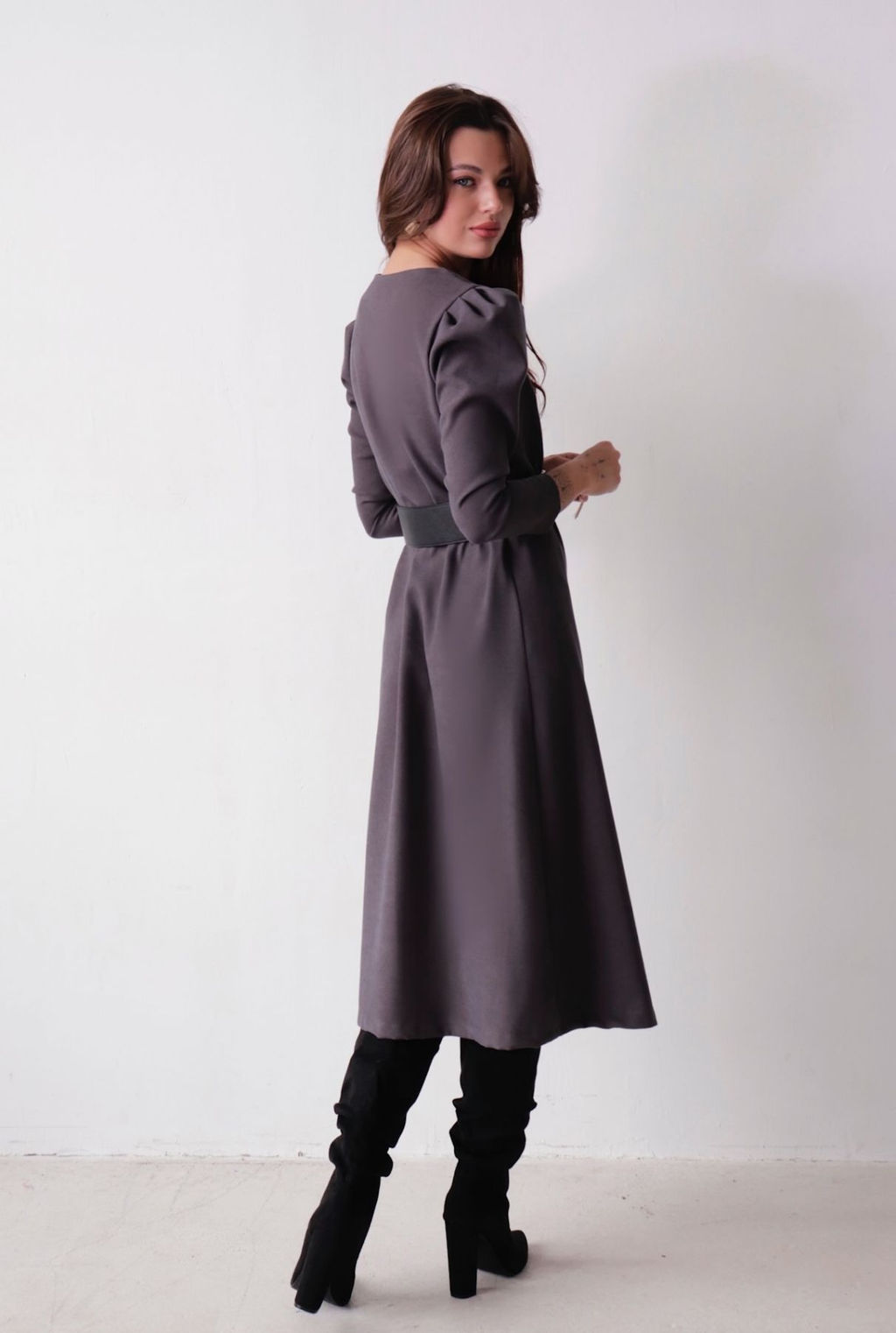 Платье с запахом черное - Martichelli фото 11