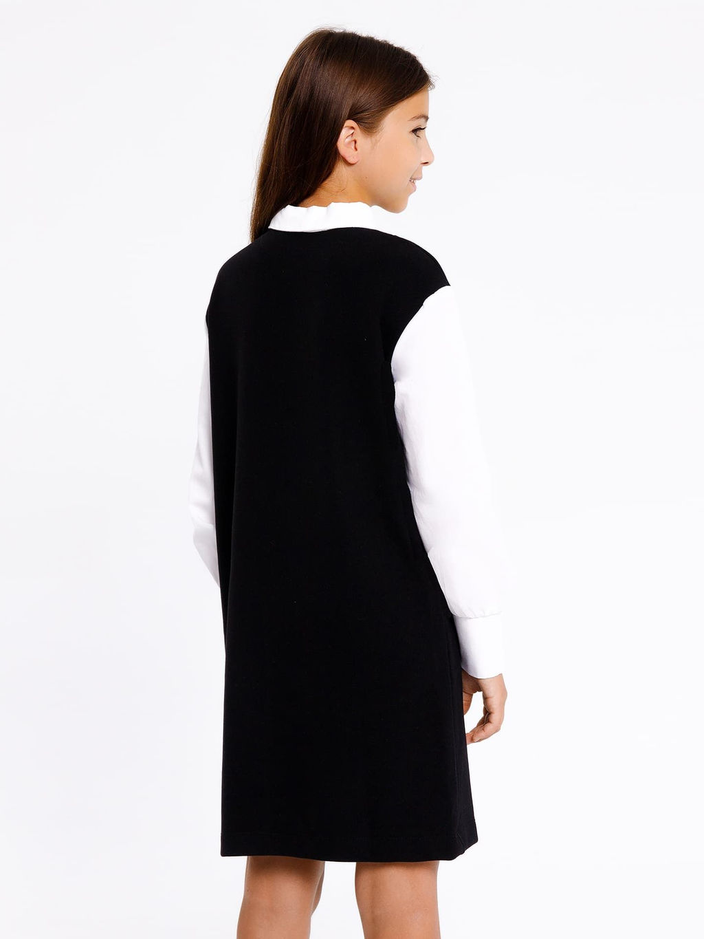 Жилет-платье для девочек в черном цвете - Mark formelle фото 3