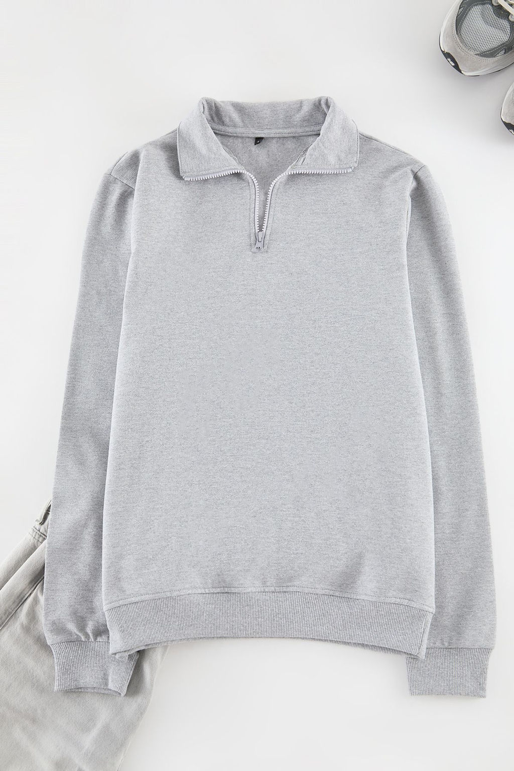 Siyah-Kar Melanj 2li Paket Regular/Normal Kesim Ici Polar/S?cak Tutan Sweatshirt TMNAW25SW00205 - Trendyolmilla фото 5