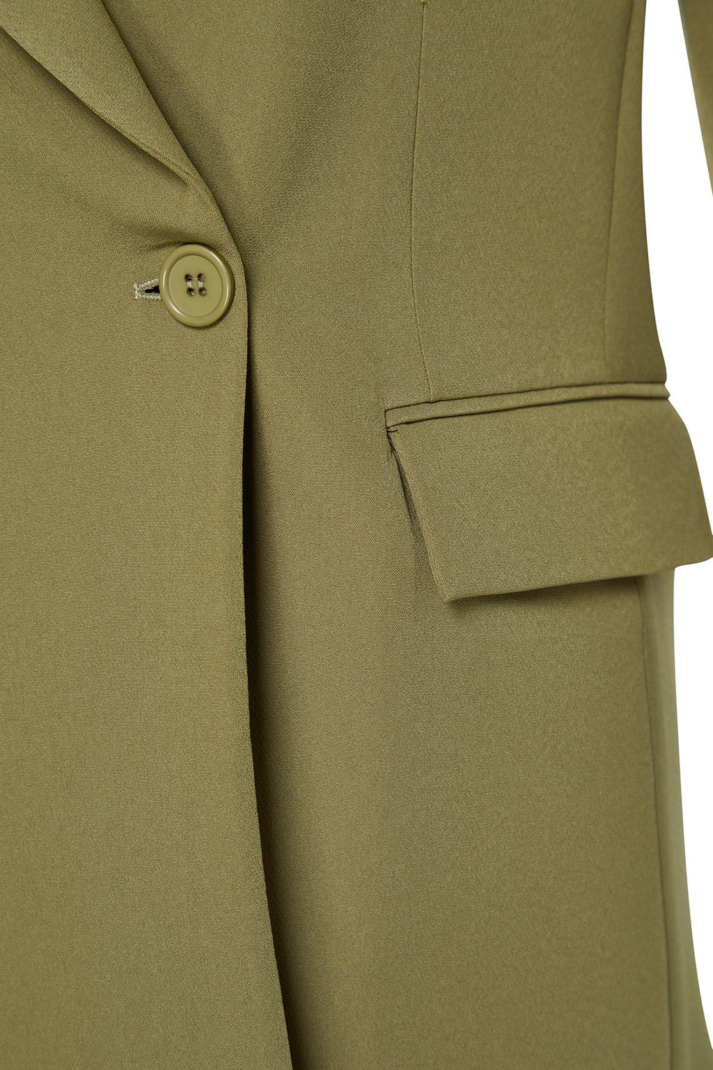 Ac?k Haki Regular Astarl? Kruvaze Kapama Dokuma Blazer Ceket TWOSS20CE0059