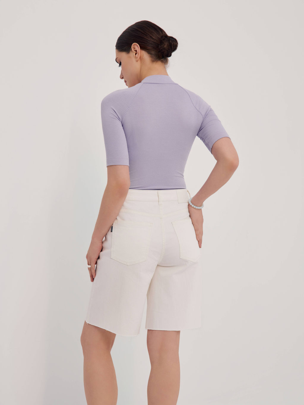 CONTE Боди в рубчик с настроченными кантами LBD 2626 pale iris - Conte elegant фото 4