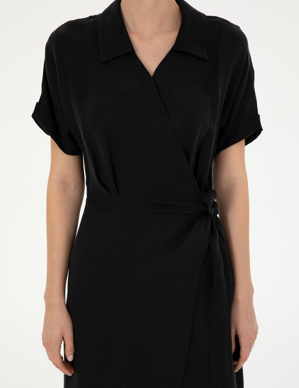 Siyah Comfort Fit Dokuma Elbise - Pierre cardin фото 5