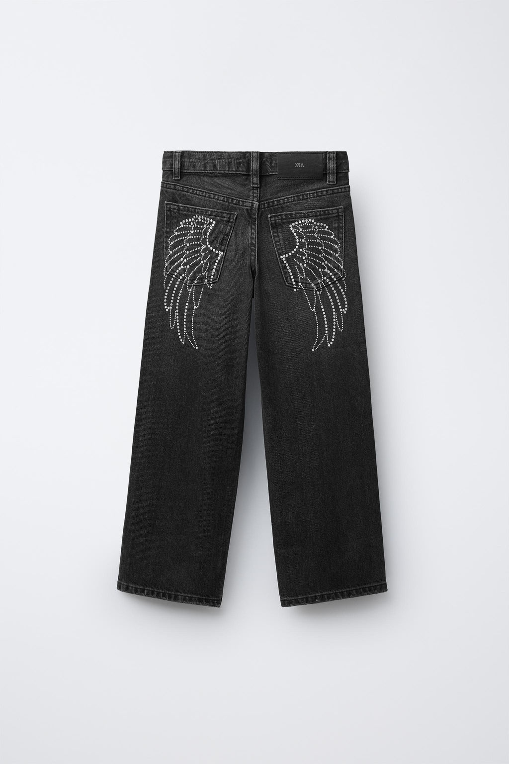 SPARKLY WING WIDE-LEG JEANS - Zara фото 2