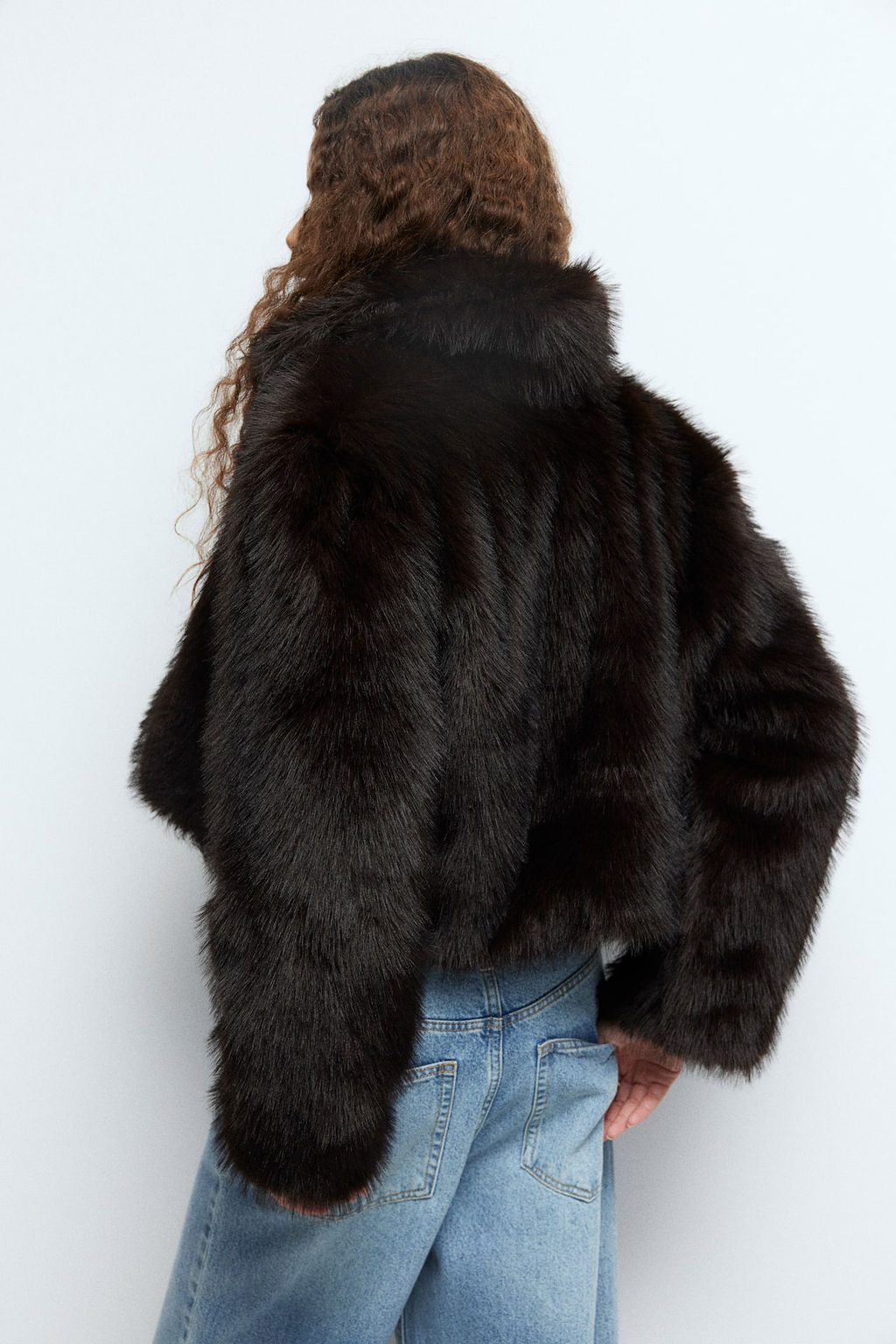 Cropped fluffy jacket - H&m фото 4