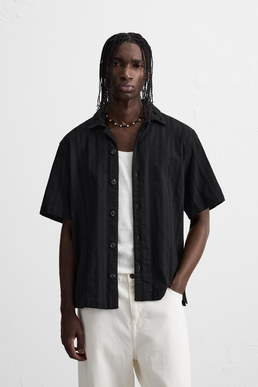 STRIPED JACQUARD SHIRT - Zara фото 10