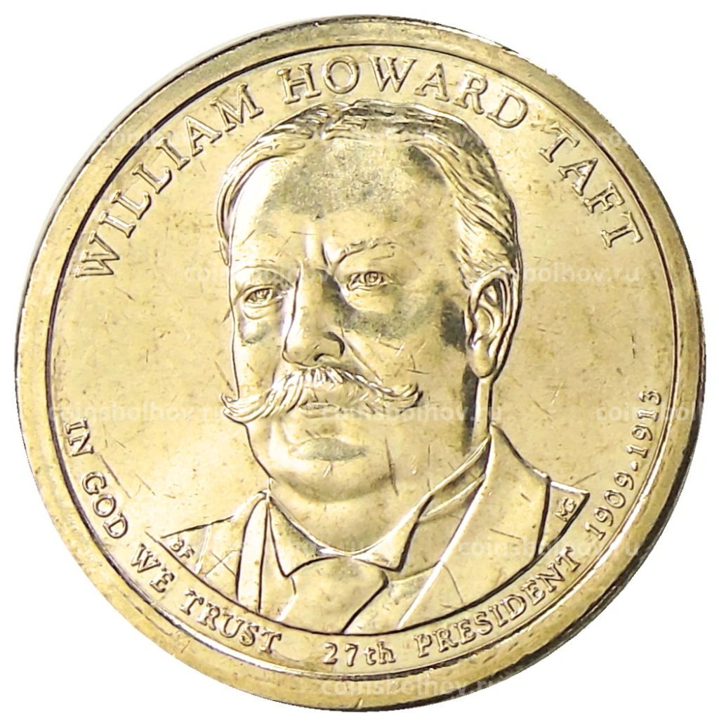 1 доллар 2013 года D США 27-й президент США Уильям Тафт