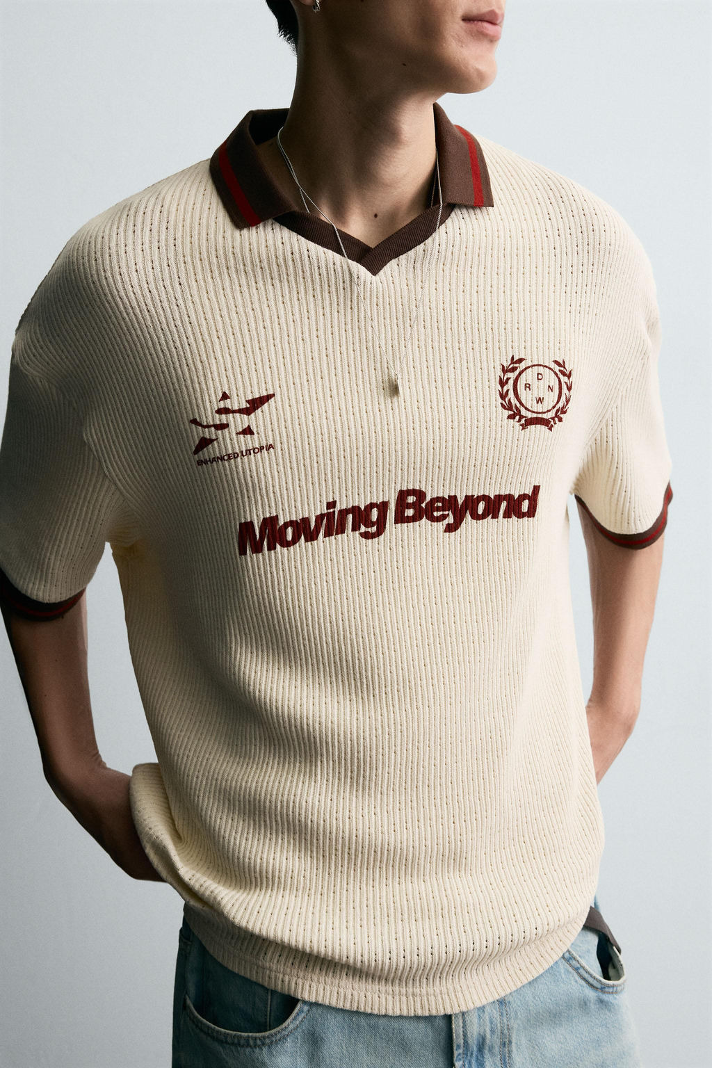 RETRO STRUCTURED FOOTBALL POLO SHIRT - Zara фото 5