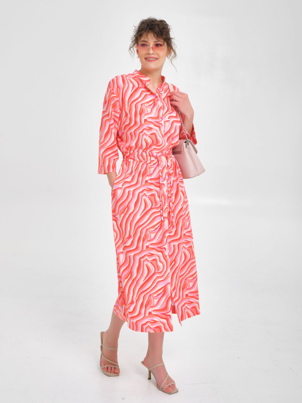 Платье из вискозы с принтом