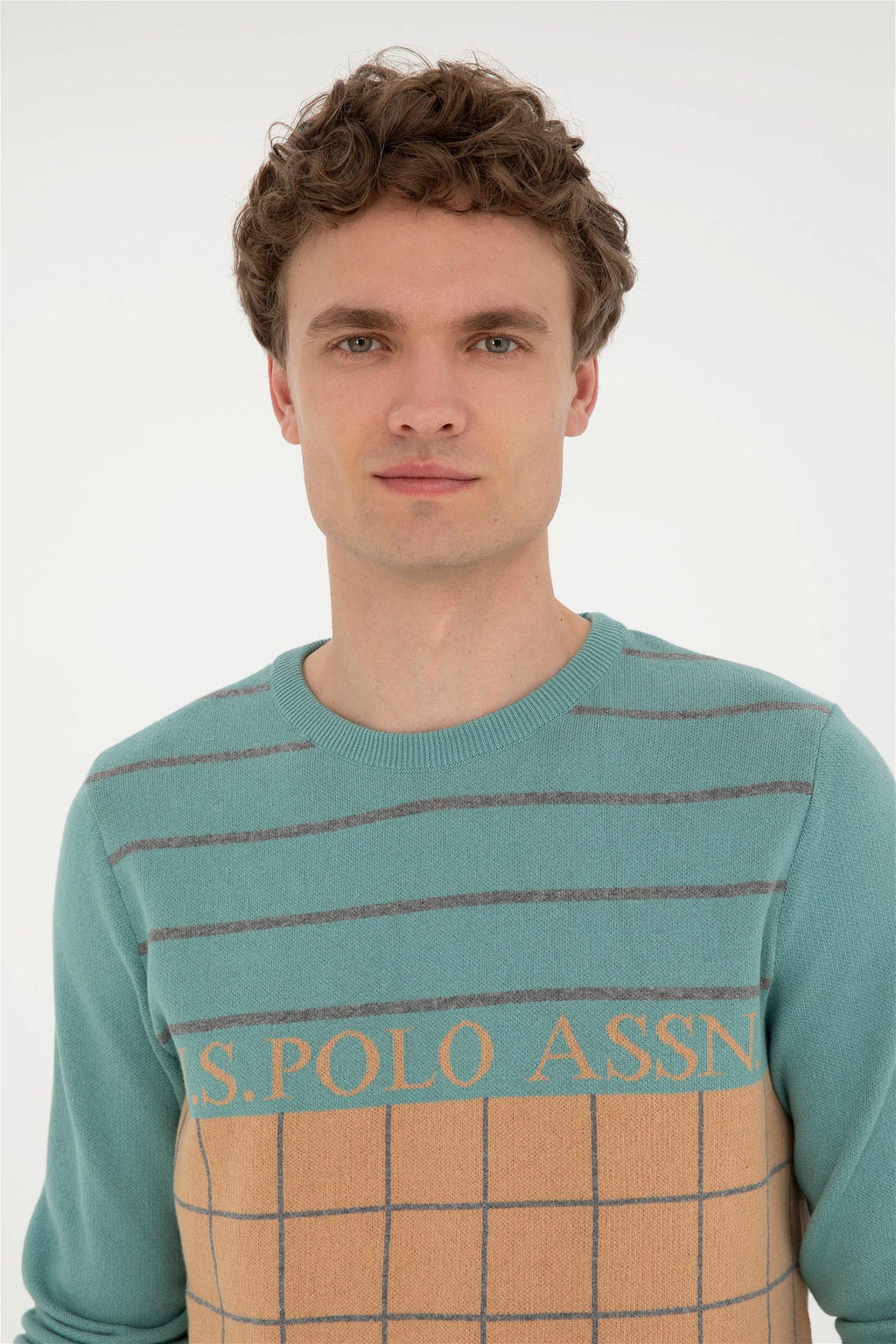 U. S. Polo Assn / Мужской песочный свитер - U.s. polo assn фото 2