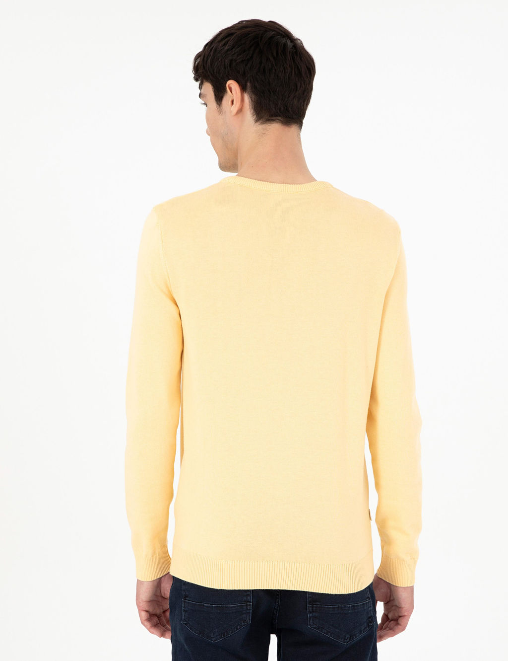 A__k Sar_ Slim Fit Bisiklet Yaka Basic Triko Kazak - Pierre cardin фото 5