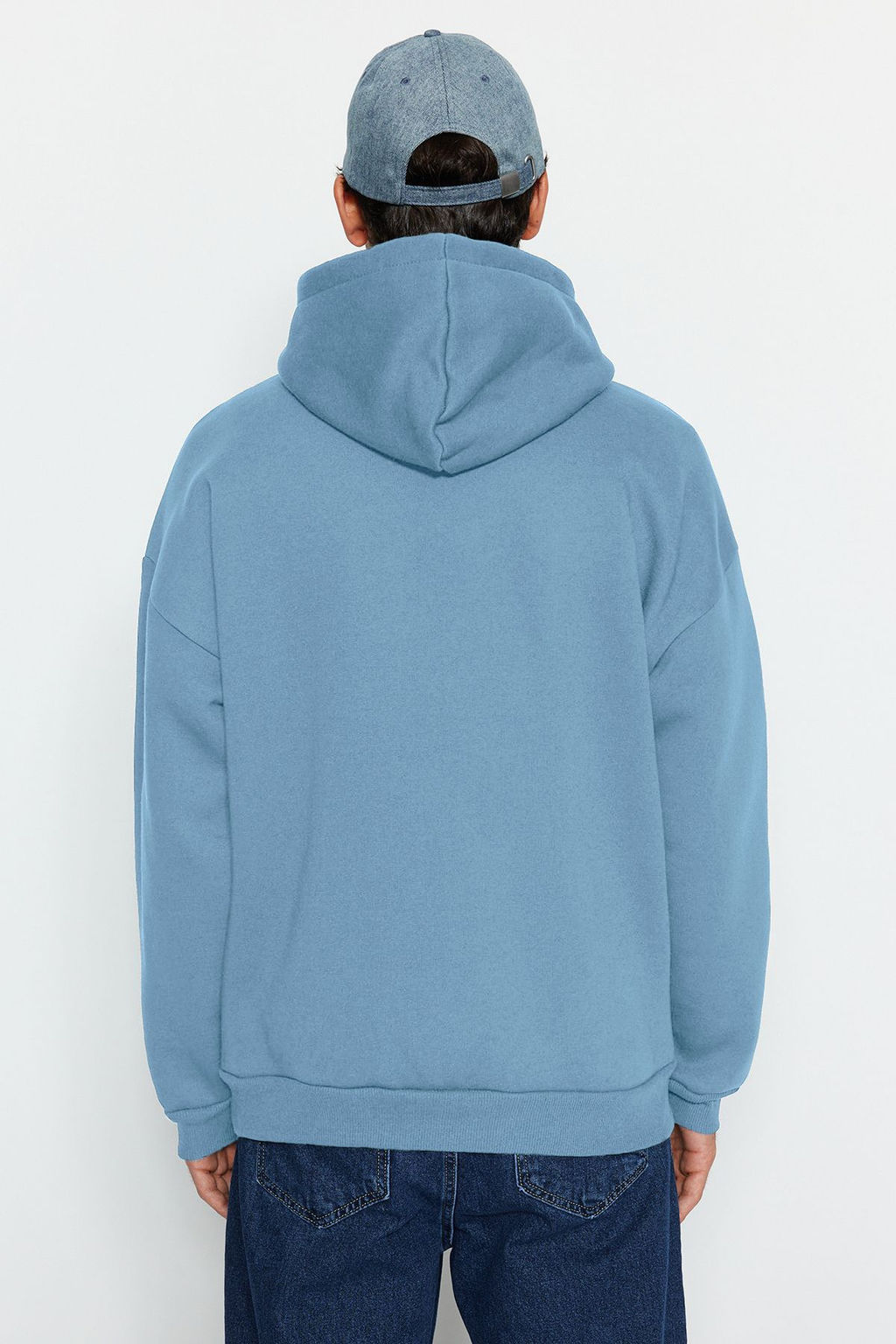 TRENDYOL MAN Turuncu %100 Pamuk Kapusonlu / Genis Kesim Kolej Bask?l? Ici Polarl? Sweatshirt TMNAW24SW00063 - Trendyolmilla фото 34