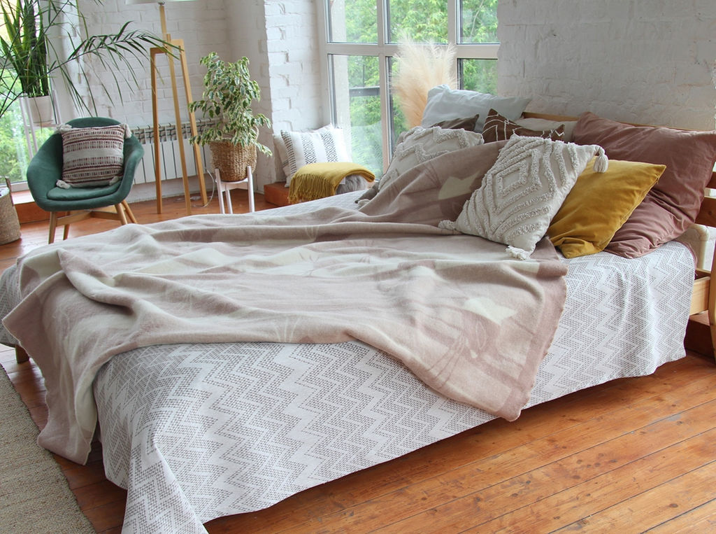 Одеяло шерсть мериноса 100% 130*205 Снежинки (Узбекистан) - Текс-дизайн фото 3