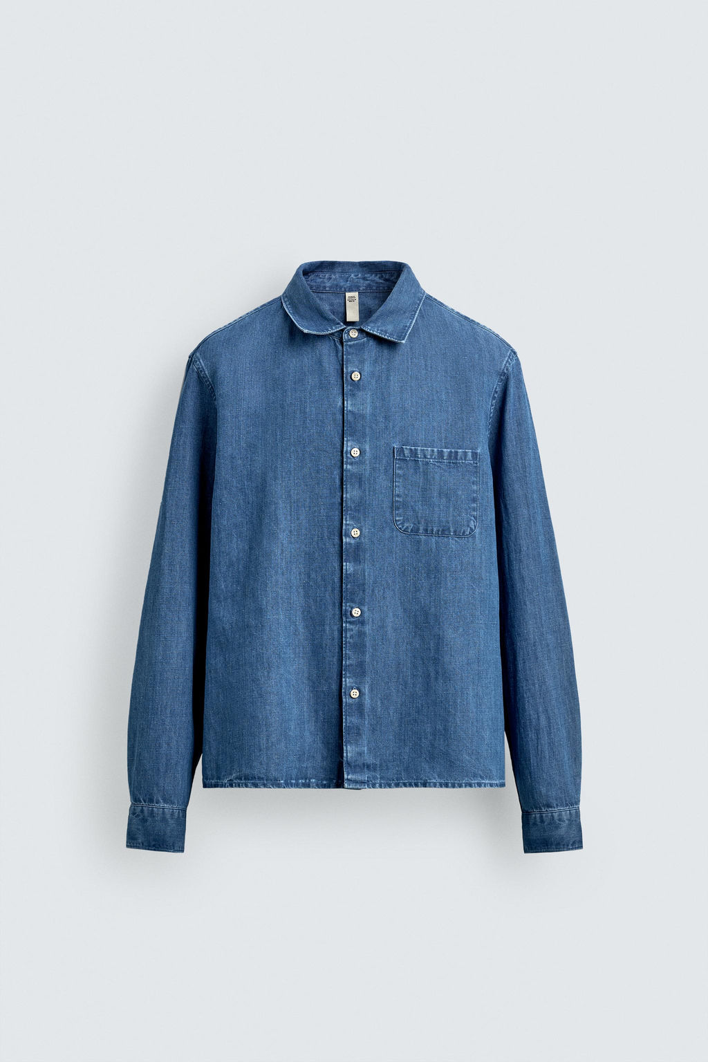 CAMISA REGULAR FIT CHAMBRAY / Azul medio - Zara фото 6