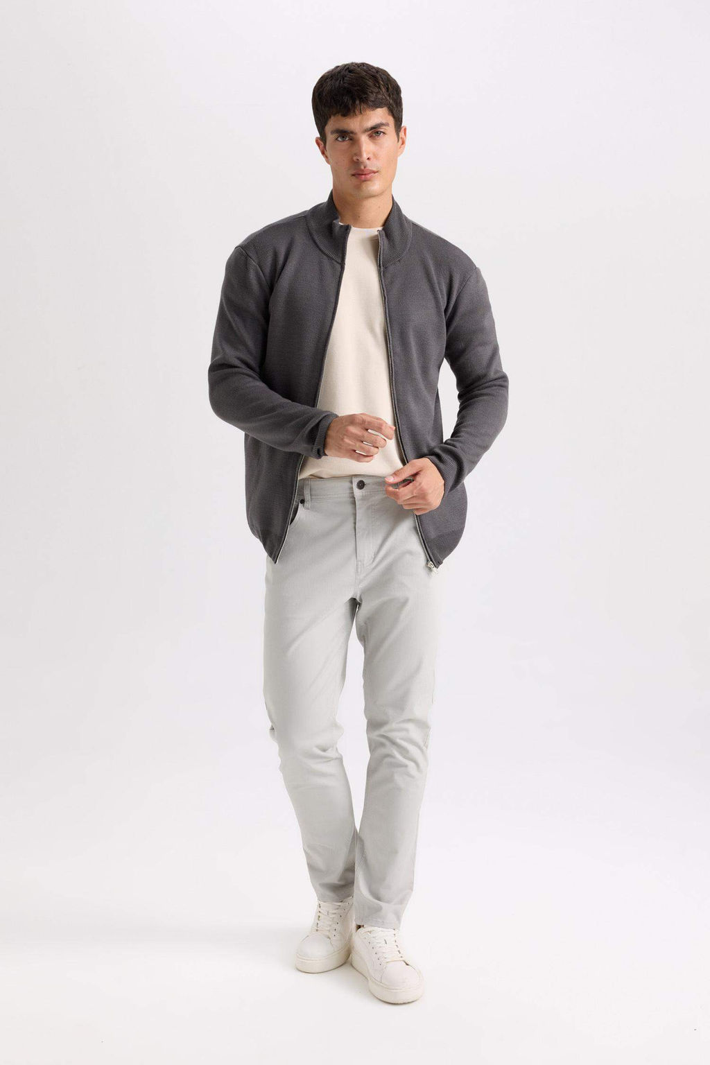 Yazl?k Gabardin Chino Kanvas Pantolon Slim Fit Dar Kesim Dar Paca Cepli - Defacto фото 4
