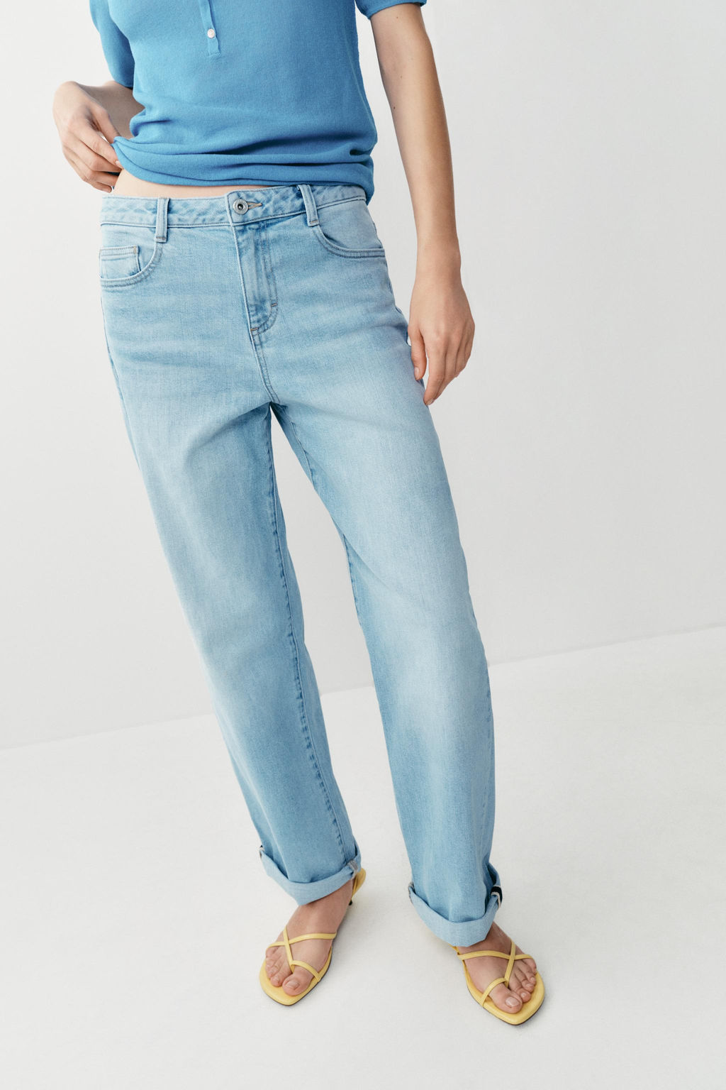 JEANS Z1975 RELAXED FIT TIRO MEDIO VUELTA BAJO / Azul claro - Zara фото 3