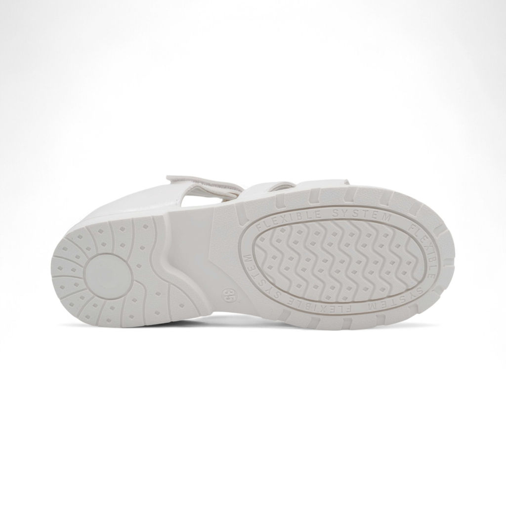 Сандалии 1052-6-2 белые - Леопард фото 3