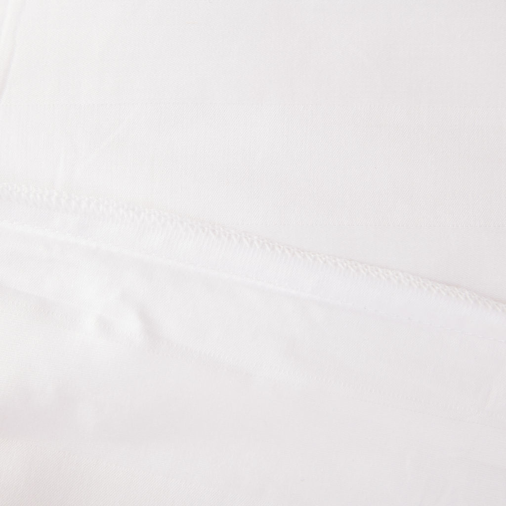Пододеяльник Страйп Сатин Однотонный Отель белый 100% Хлопок 3x3 P3CTH037150210 150*210