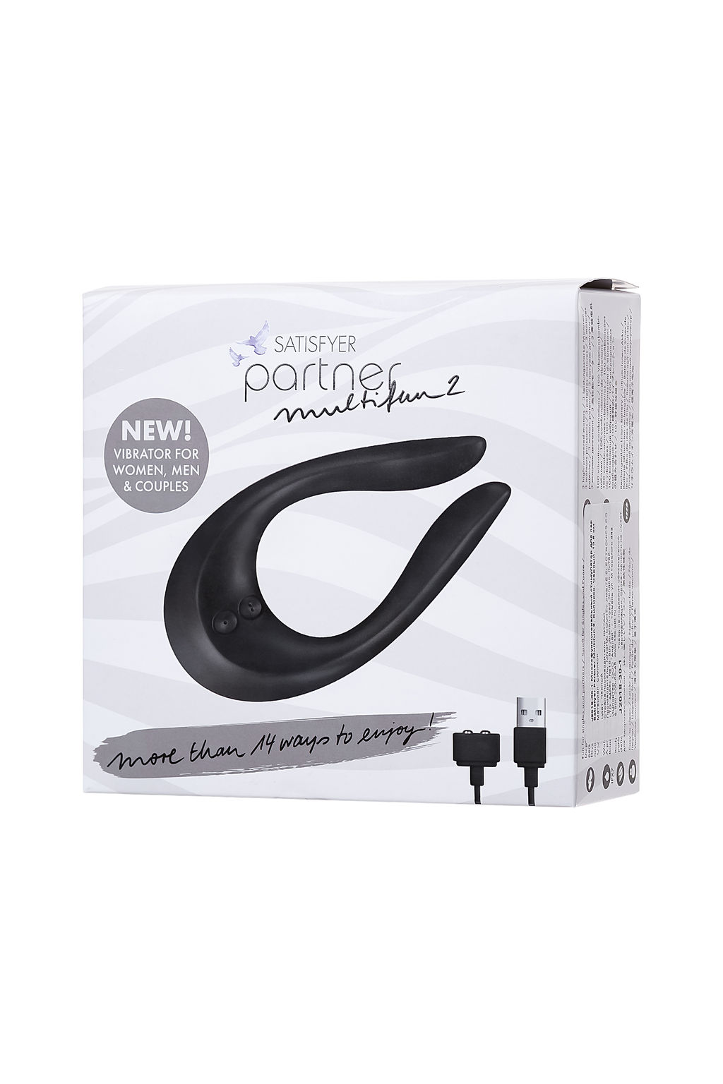 Многофункциональный стимулятор для пар Satisfyer Partner Multifun 2, силикон, чёрный, 13,5 см.  фото 18