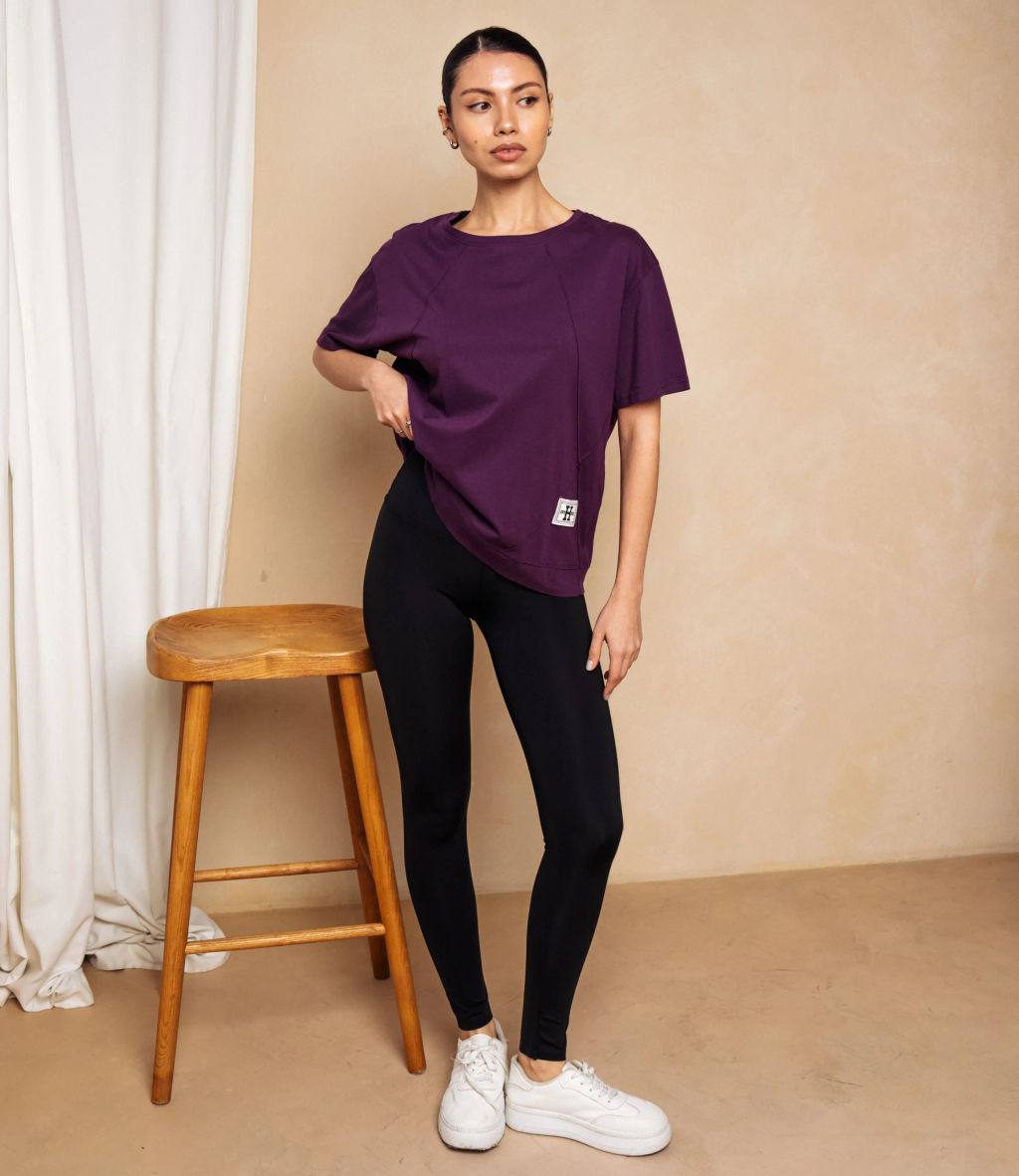 Футболка #КТ1062 (2), фиолетовый - Dommod фото 4