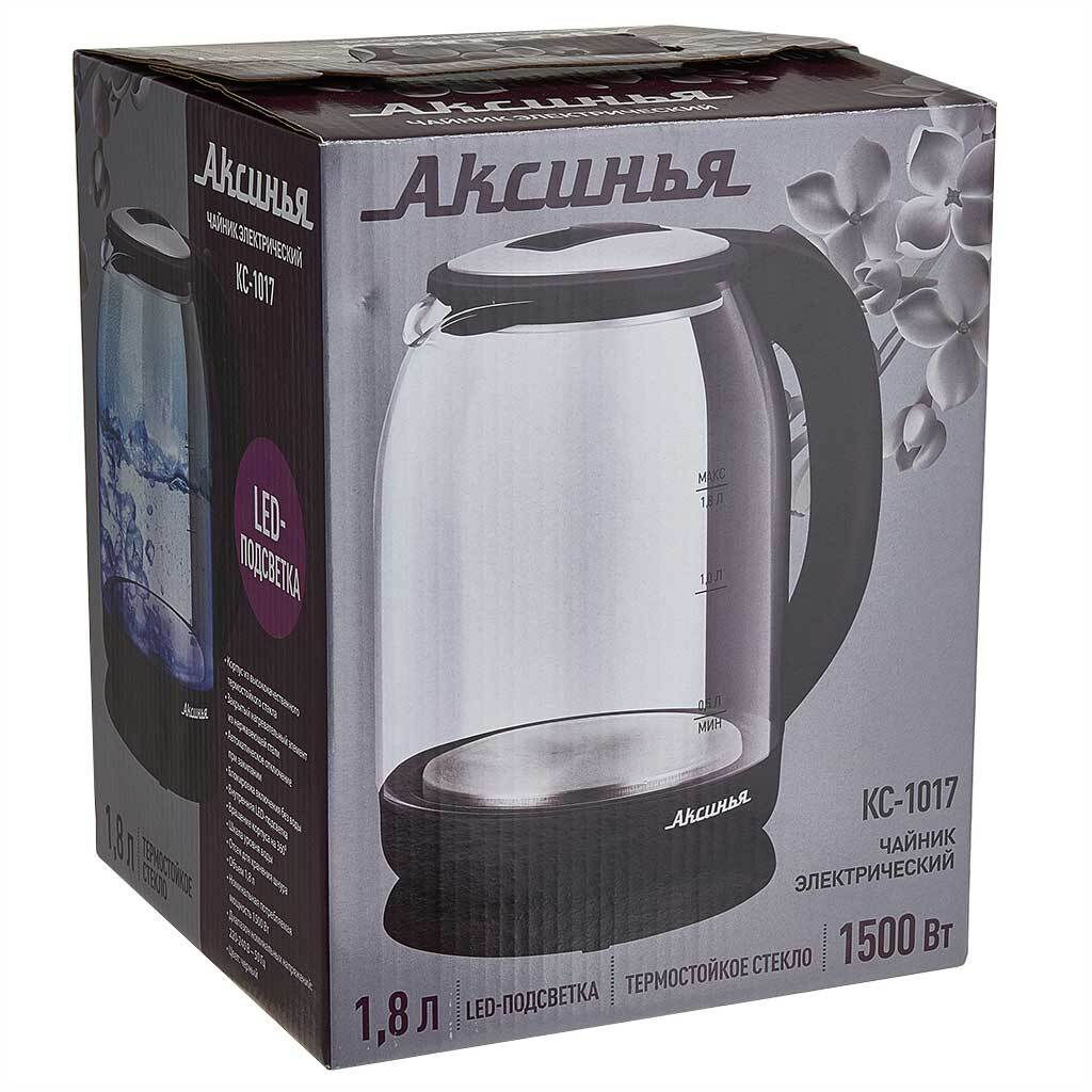 Чайник эл. АКСИНЬЯ корпус жаропроч.стекло 1,8 л 1500 Вт. арт. КС-1017 - Полимербыт фото 4