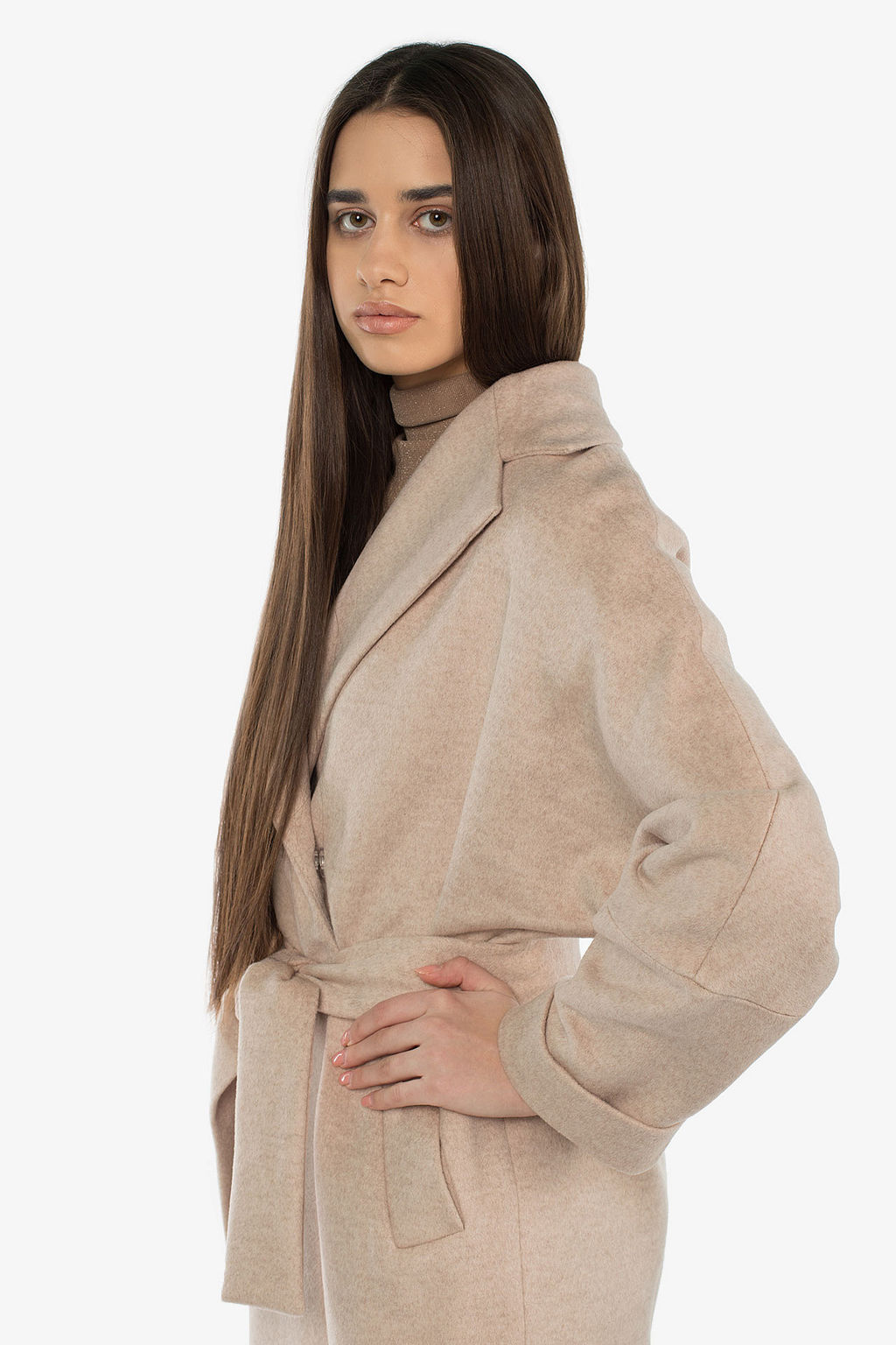 01-10935 Пальто женское демисезонное (пояс) - El podio фото 7