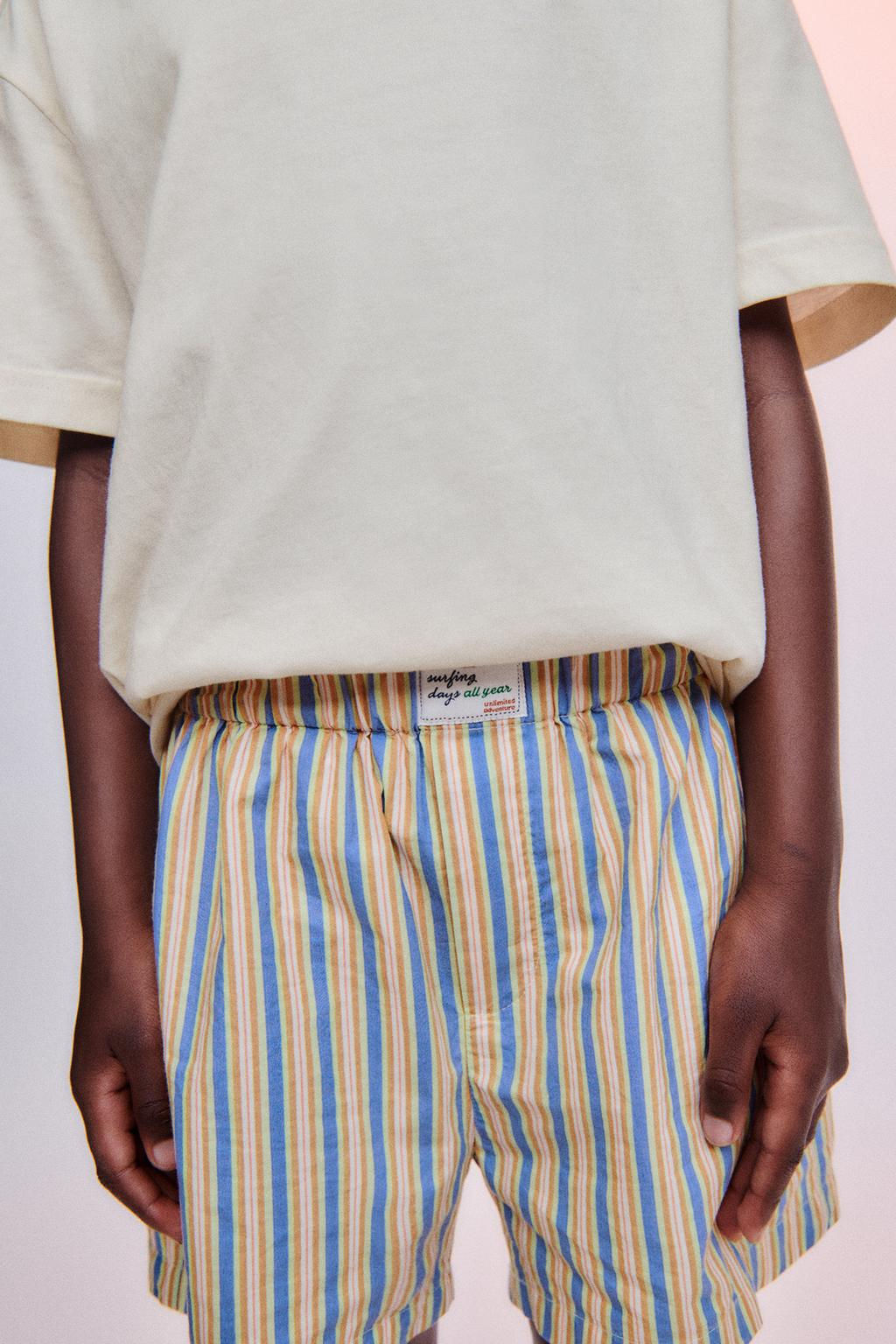 6-14 YAS/ T-SHIRT VE CIZGILI BERMUDA SORT TAKIM - Zara фото 11