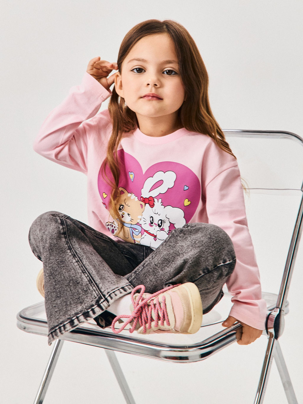 ACOOLA / Джемпер детский для девочек Inga розовый  фото 7