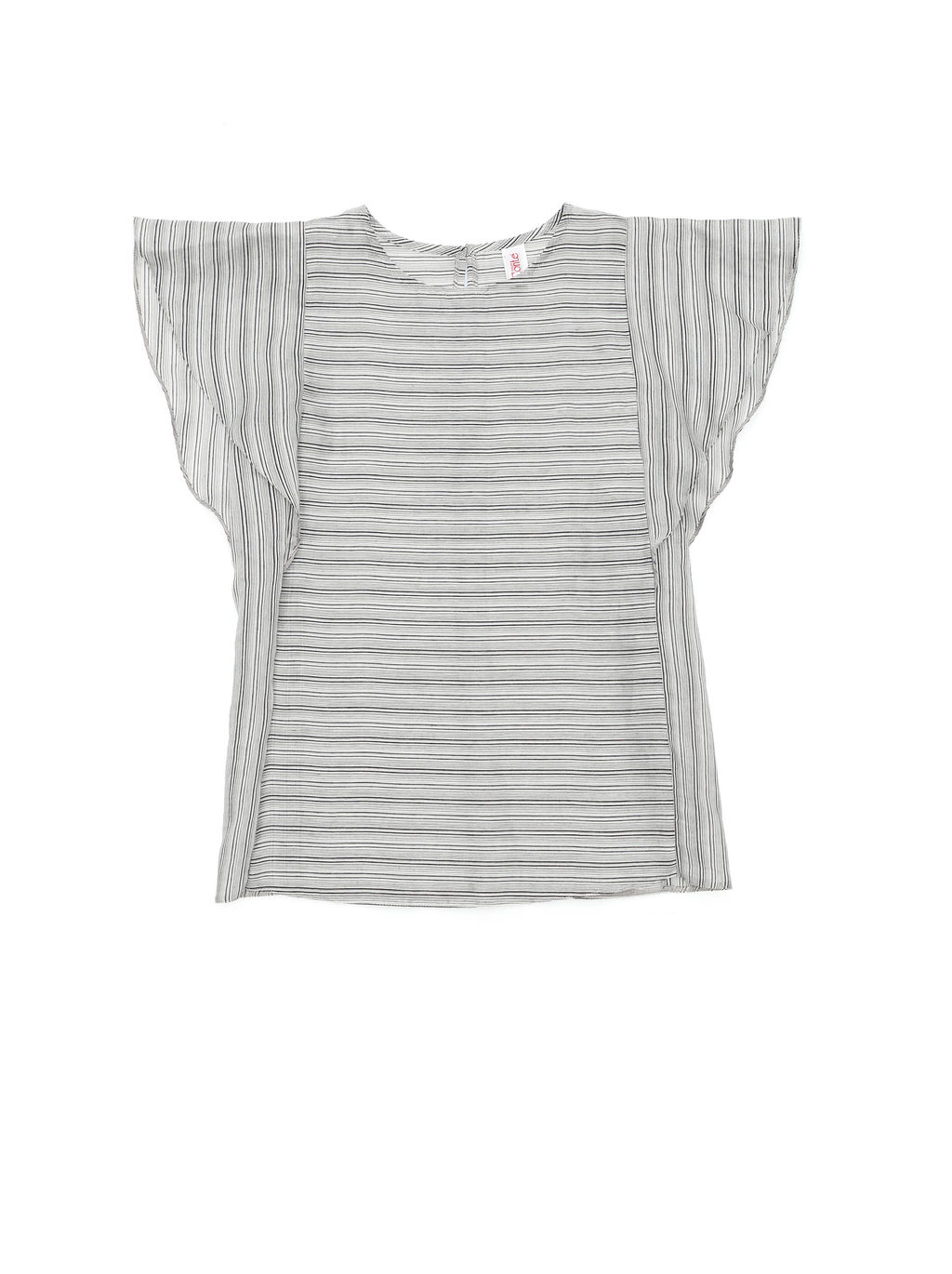 CONTE Блузка с широкими воланами из вискозы и льна LBL 1098 grey-black