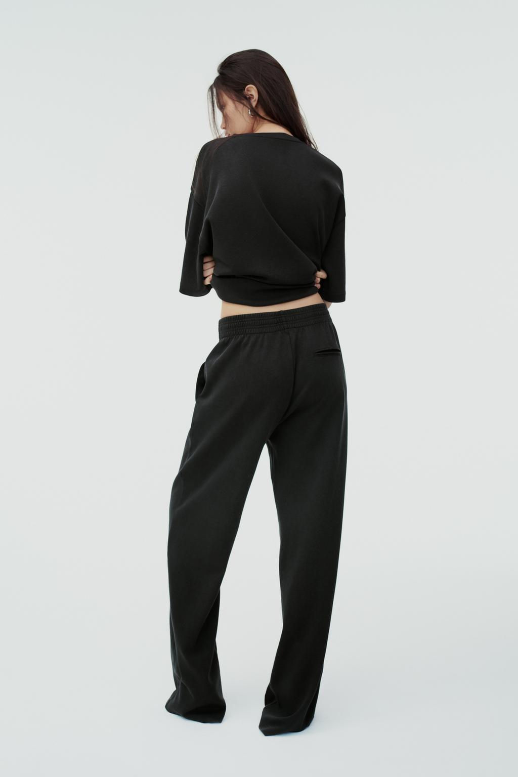 WASHED INTERLOCK TROUSERS - Zara фото 12