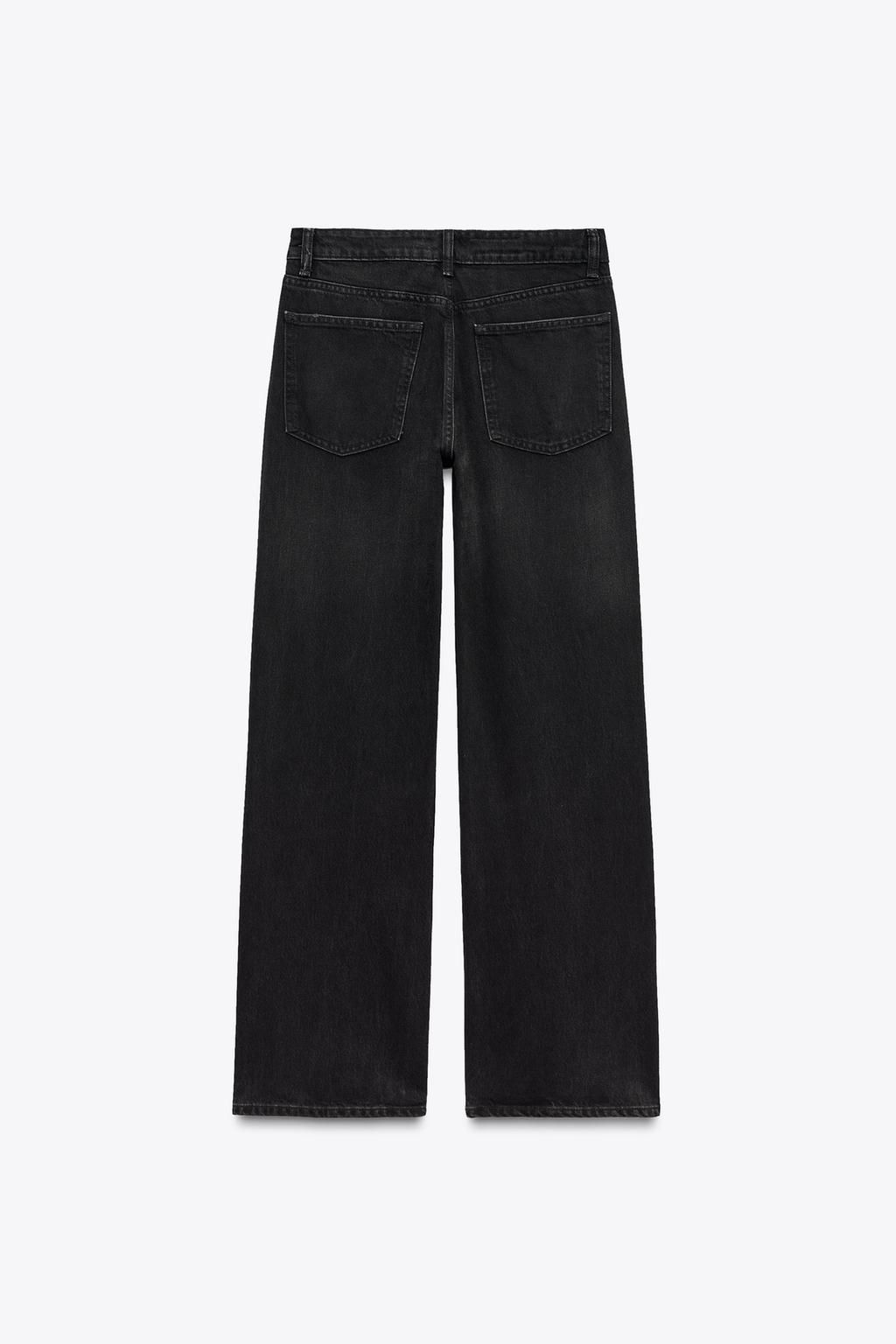 TRF WIDE-LEG MID-RISE FULL LENGTH JEANS - Zara фото 13