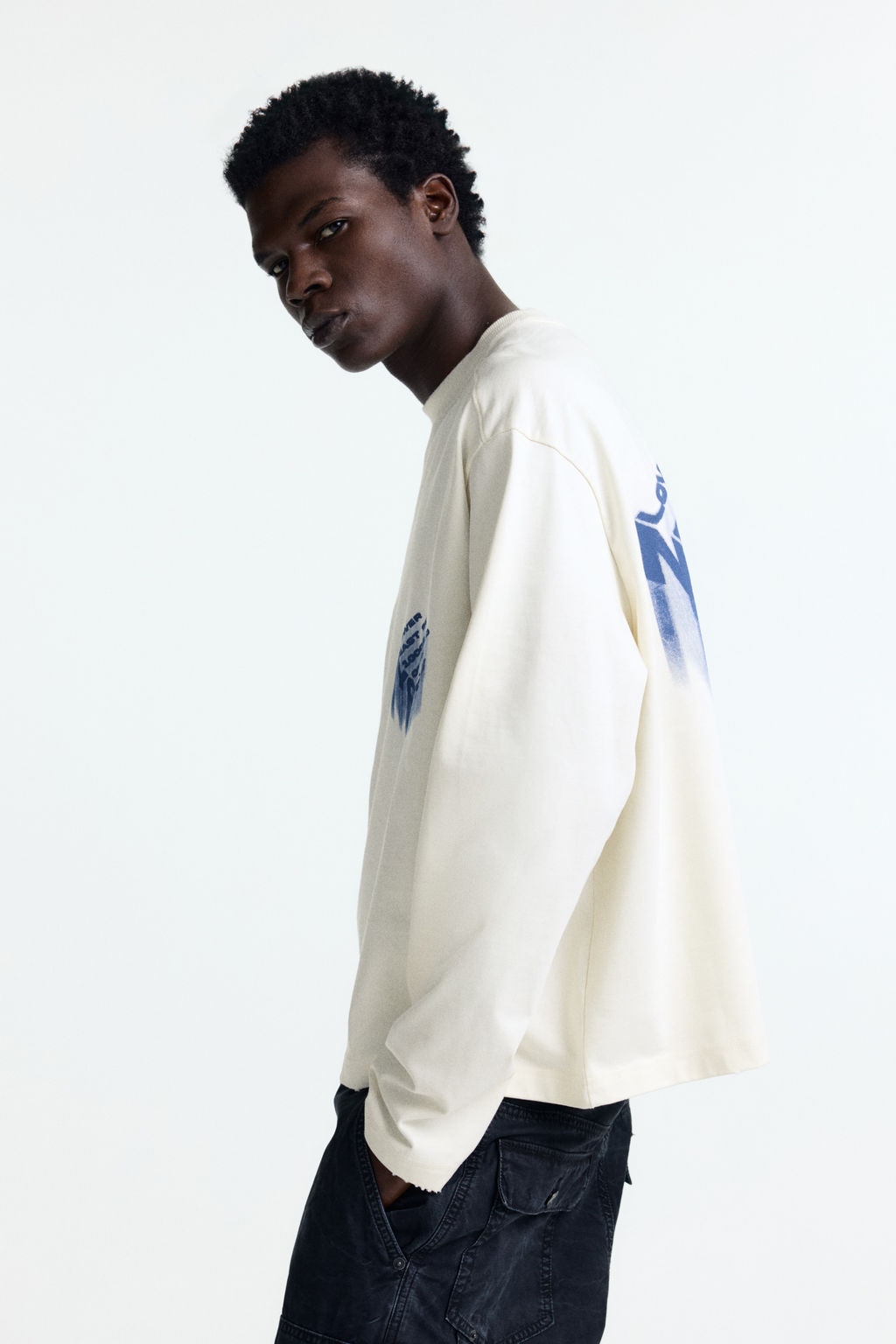 Camiseta estampada de punto Oversized Fit - H&m фото 5