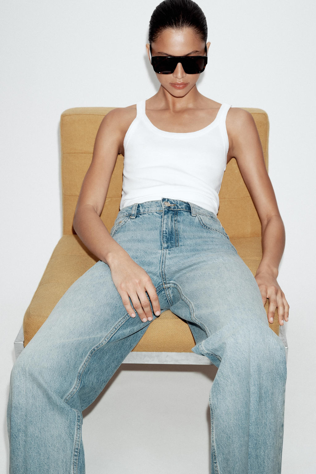 JEANS Z1975 STRAIGHT TIRO ALTO / Azul claro - Zara фото 5