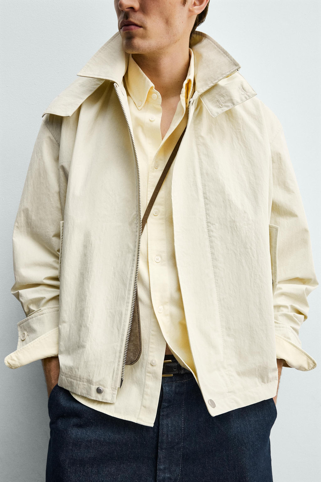 PARKA T?CNICA CROPPED FIT CAPUCHA / Crudo - Zara фото 6