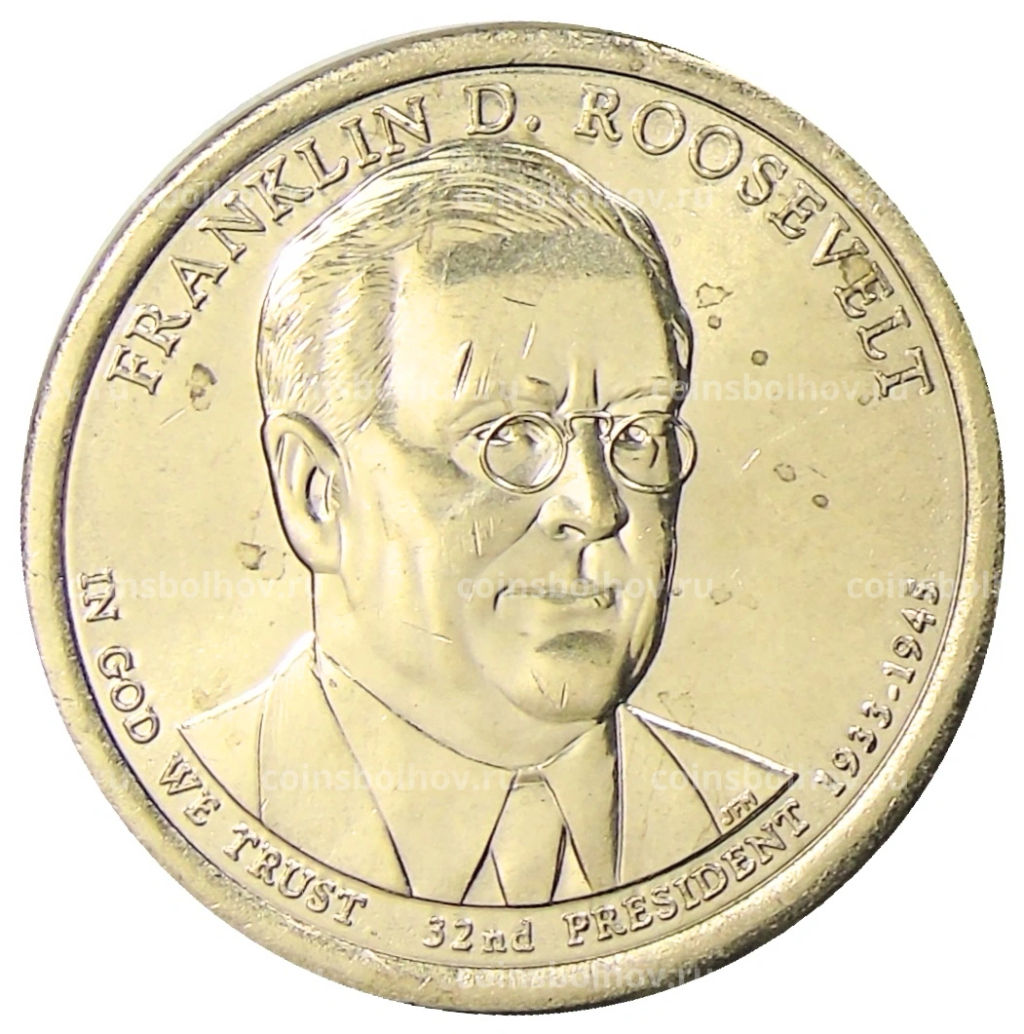 1 доллар 2014 года D США 32-й президент США Франклин Рузвельт