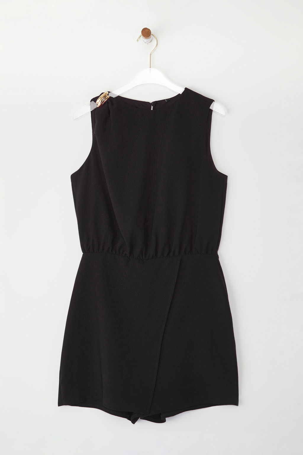 TRENDYOLMILLA Siyah Genis Paca Aksesuar Detayl? Mini Dokuma Tulum TWOSS25TU00018 фото 2