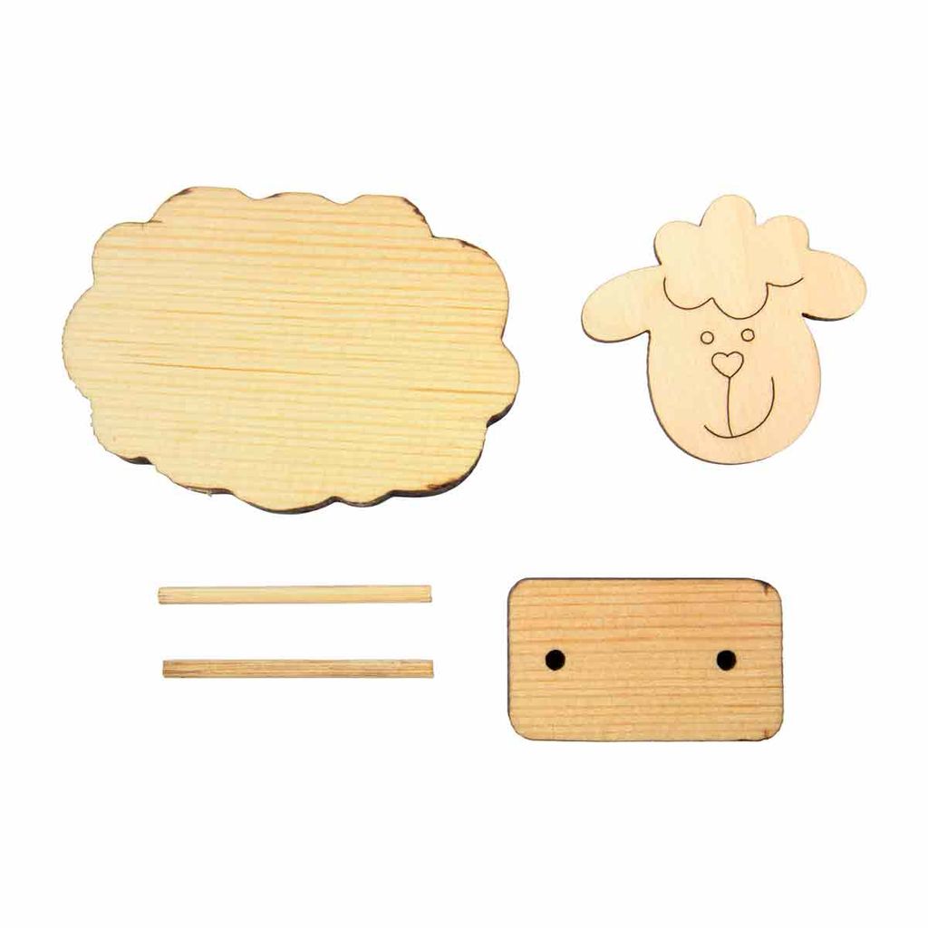 Заготовка для декорирования Mr. Carving ВД-1076 Овечка на шпажках фанера 10 х 10 х 1.3 см фото 3