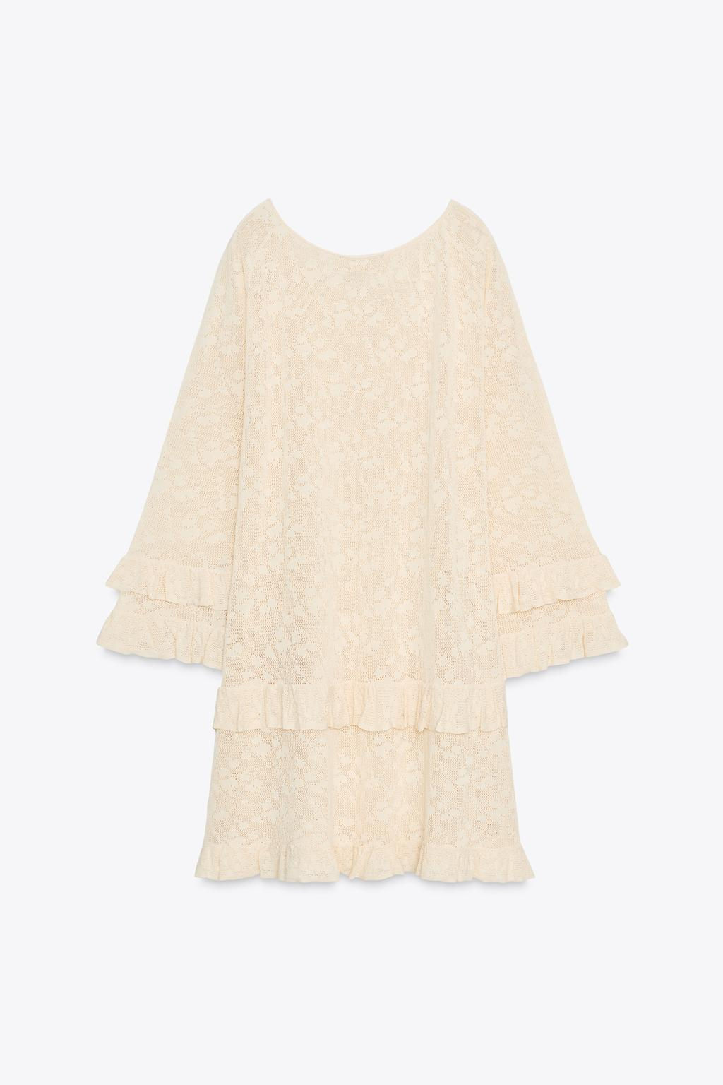 POINTELLE KNIT RUFFLE DRESS - Zara фото 5